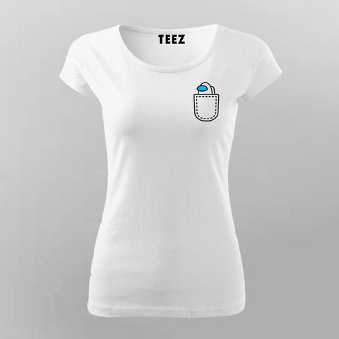 IMPOSTER IN POCKET Gaming T-shirt For Women Online Teez