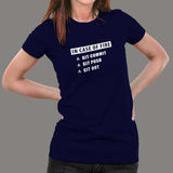 In Case Of Fire Git Commit Git Push Git Out Funny Programmer T-Shirt For Women