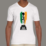 I Love Indian Army Amar Jawan Patriotic Jai Hind Men’s V Neck T-shirt online India