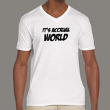 It's Accrual World V-Neck T-Shirt For Men Online India