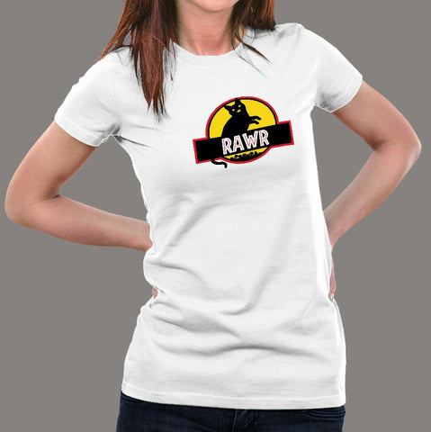 Cat-Rex The Cat Trolling Dinosaur Women’s Padody T-shirt online india