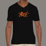 Jai Shri Ram Hindu God Slogan V Neck T-Shirt For Men online india