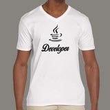 Java Developer V Neck T-Shirt For Men India