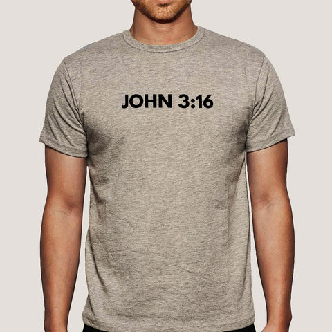 John 3:16 Bible Verse Men's Christian T-shirt