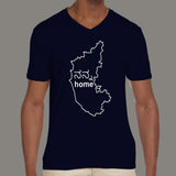 Karnataka is My Home Men's indian v neck T-shirts online india
