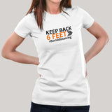 Keep Back 6 Feet Social Distancing T-Shirt For Women India