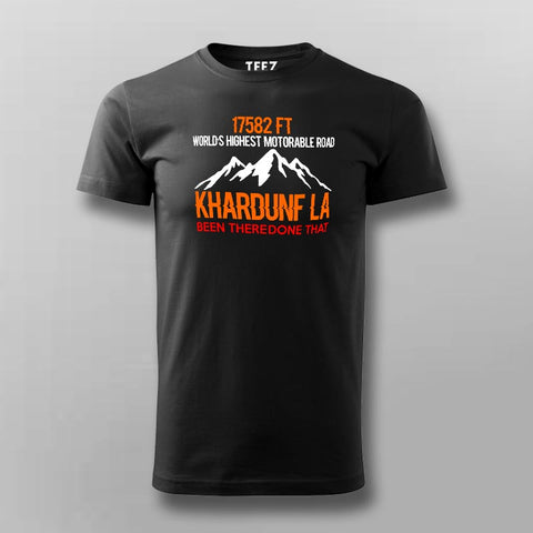 Khardung La Been There Done That Men's Biker Slogan T-Shirt Online