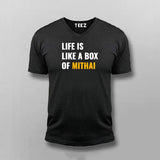 Life Is Like A Box Of Mithai Funny T-shirt For Men