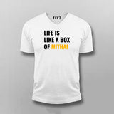 Life Is Like A Box Of Mithai Funny T-shirt For Men
