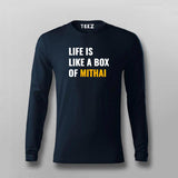 Life Is Like A Box Of Mithai Funny T-shirt For Men