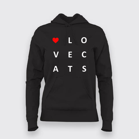 LOVE CATS Hoodie For Women