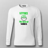 Lettuce The Taste Of Sadness Funny Vegetarian T-Shirt For Men