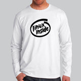 Linux Inside Full Sleeve T-Shirt For Men India