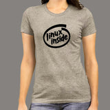 Linux Inside T-Shirt For Women India