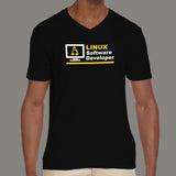 Linux Software Developer Men’s Profession V Neck T-Shirt India