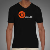 Ubuntu Linux Inside V Neck T-Shirt For Men Online India