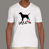 Cute Labrador Retriever V Neck T-Shirt India