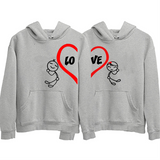 Love Heart Cute Couple Hoodies
