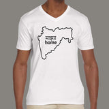 Maharashtra is My Home Men's indian v neck T-shirts online