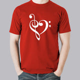 Music Heart T-Shirt For Men india