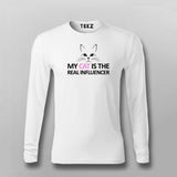 My Cat Is The Real Influencer Funny T-shirt For Men