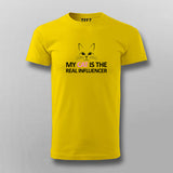 My Cat Is The Real Influencer Funny T-shirt For Men