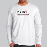 Meteor Framework Developer Men’s Full Sleeve T-Shirt Online India