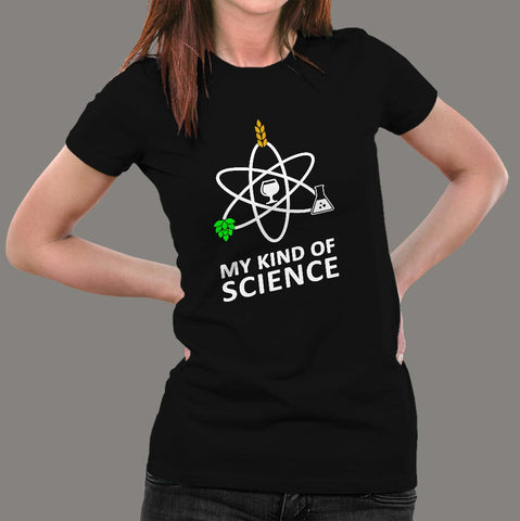 My Kind Of Science Beer Brewing T-Shirt For Women Online India