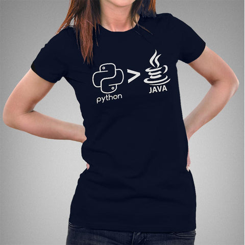 Python Greater Than java Women's T-shirt