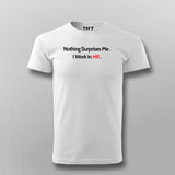 NOTHING SURPRISES TO ME I WORK IN HR Funny T-shirt For Men