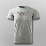 NOTHING SURPRISES TO ME I WORK IN HR Funny T-shirt For Men
