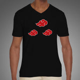 Naruto Shippuden Akatsuki Clouds V Neck T-Shirt For Men Online India