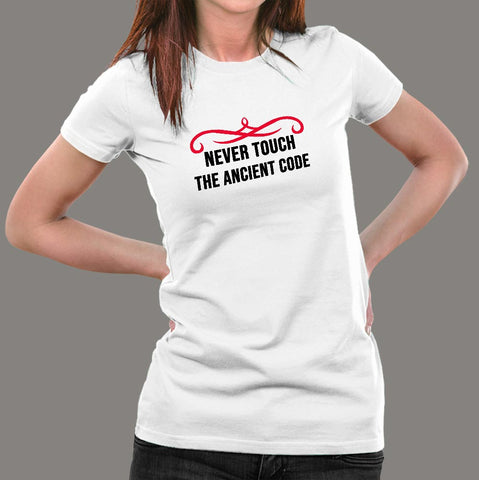 Never Touch Ancient Code - Women's Tech Tee