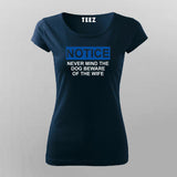 Never Mind The Dog Beware Of The Wife T-Shirt For Women