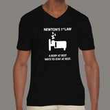 Newton's First Law Men's V Neck T-Shirt india