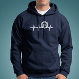 NodeJS Javascript Heartbeat Hoodies For Men India