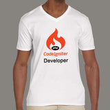 Php Codeigniter Developer Men’s Profession V-Neck T-Shirt Online India