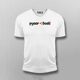 PYAAR LESS THAN DOSTI Friendship V Neck T-shirt For Men Online Teez