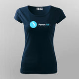 Parrot OS Linux T-Shirt For Women India