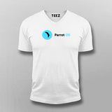 Parrot OS Linux V Neck T-Shirt India