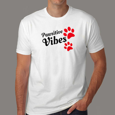 Pawsitive Vibes Men's Animal Lover T-Shirt Online India