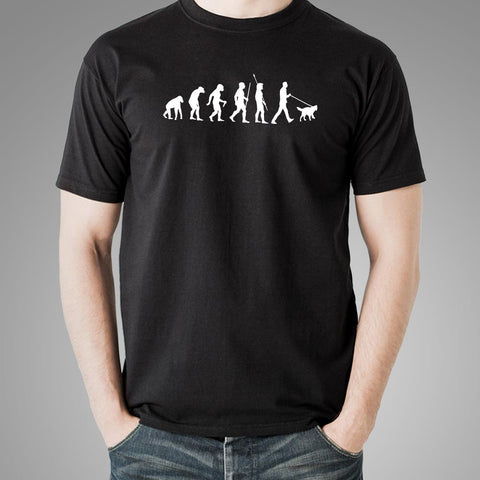 Funny Dog Owner Evolution Men's T-Shirt Online India