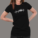 Photographer Heartbeat Graphic Tee for Women