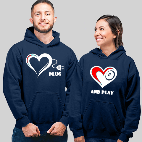 Plug And Play Matching Couple Hoodies Online India