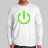 Power Button  Men's Full Sleeve T-shirt Online India