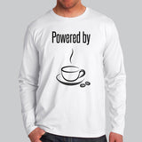 Powered By Coffee Men's Full Sleeve T-shirt Online India