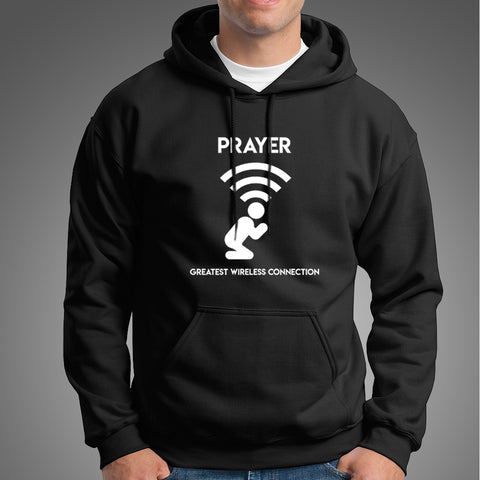 Prayer - Greatest Wireless Connection Religious Hoodies For Men Online India