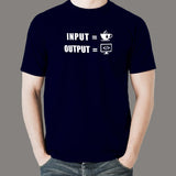 Men's Coding Tee: Input Coffee, Output Code