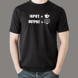 Men's Coding Tee: Input Coffee, Output Code