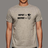 Men's Coding Tee: Input Coffee, Output Code